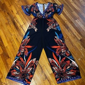 Flying Tomato | Blue Floral Jumpsuit | L